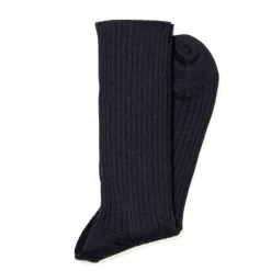 Sozzi Dark Blue Ribbed Stockings