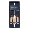 Albert Thurston Dark Blue "Rigid Plain" Suspenders To Button
