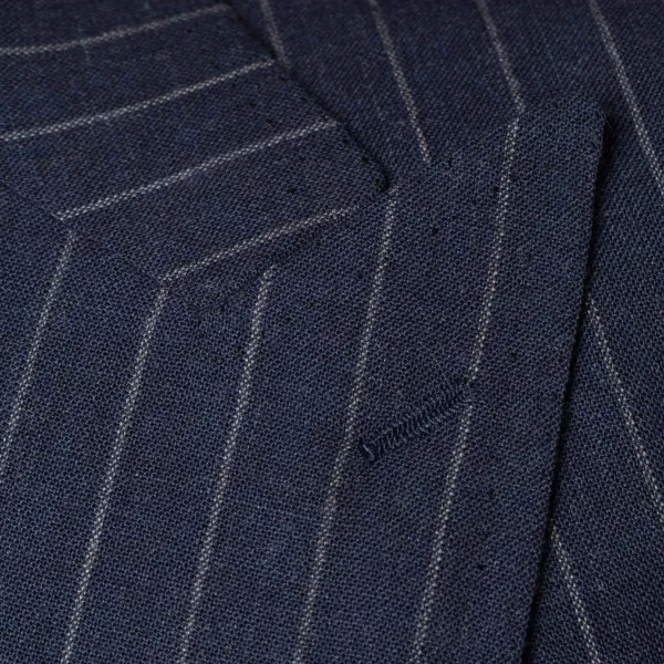 Cesare Attolini Dark Blue Suit "Avvocato" Made Of English High Twist Wool - Purely Han