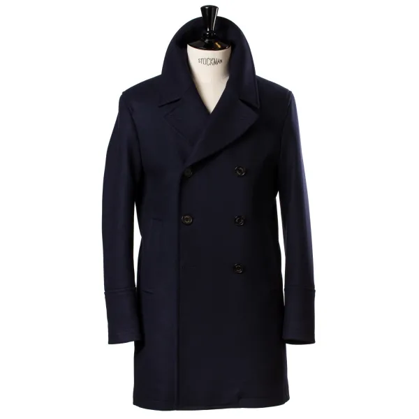 Sealup Dark Blue Wool Pea Coat "Genova"