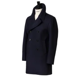 Sealup Dark Blue Wool Pea Coat "Genova"