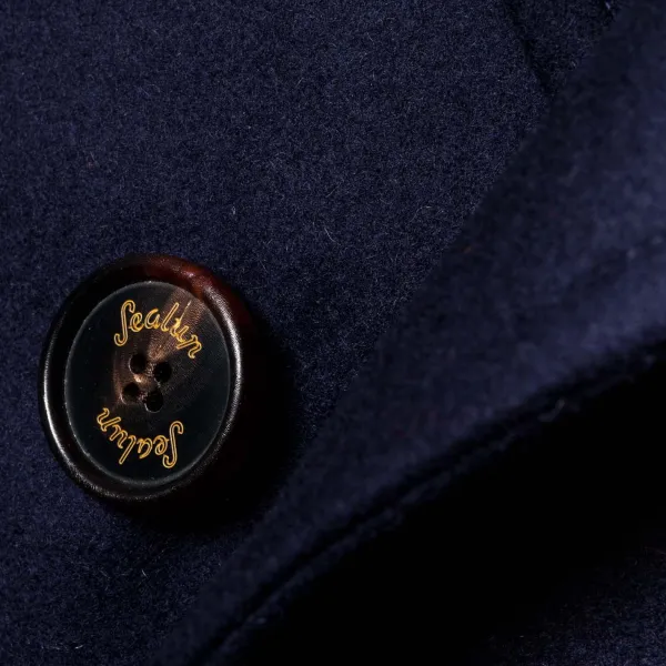 Sealup Dark Blue Wool Pea Coat "Genova"