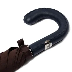 Maglia Dark Brown Sporty Umbrella With Hand-Sewn Leather Handle