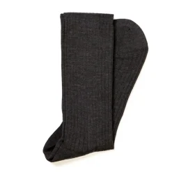 Sozzi Dark Gray Ribbed Stockings