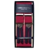 Albert Thurston Dark Red Suspenders "Rigid Plain" To Button