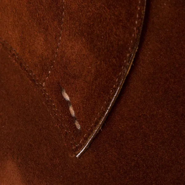 Saint Crispin's Derby "2 Eyelet-Blucher" Made From Rust-Brown Rough Leather - Purely H