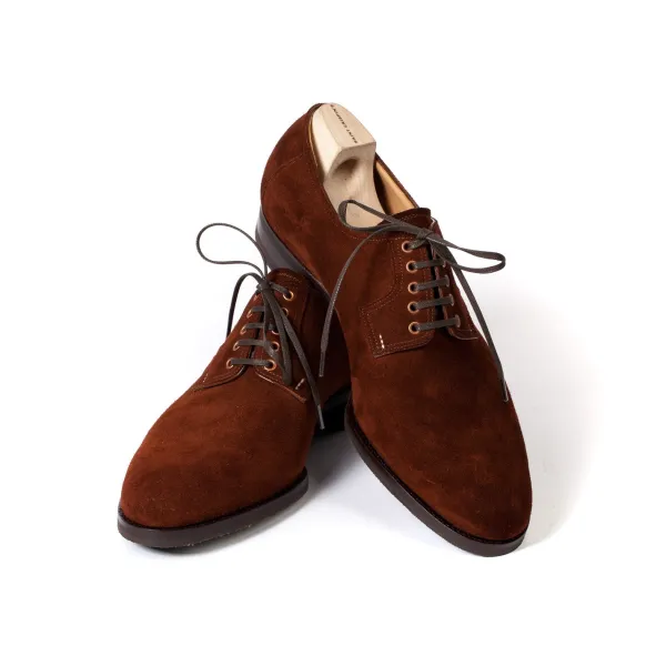 Saint Crispin's Derby "Blucher" Made Of Rust-Colored Suede