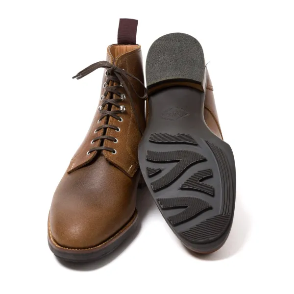 Saint Crispin's Derby Boot "Mountain Walk" Made Of Brown Juchten Leather - E