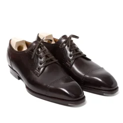 Saint Crispin's Derby "Modern B-Laceup" Made Of Dark Brown Calf Leather - En