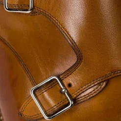 Saint Crispin's Double Monk In Light Brown Calfskin - Purely Handcrafted