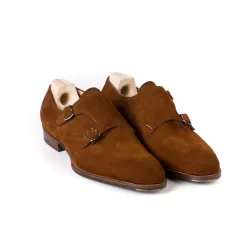 Saint Crispin's Double Monk Made Of Cognac-Colored Leather - Purely Handcrafted