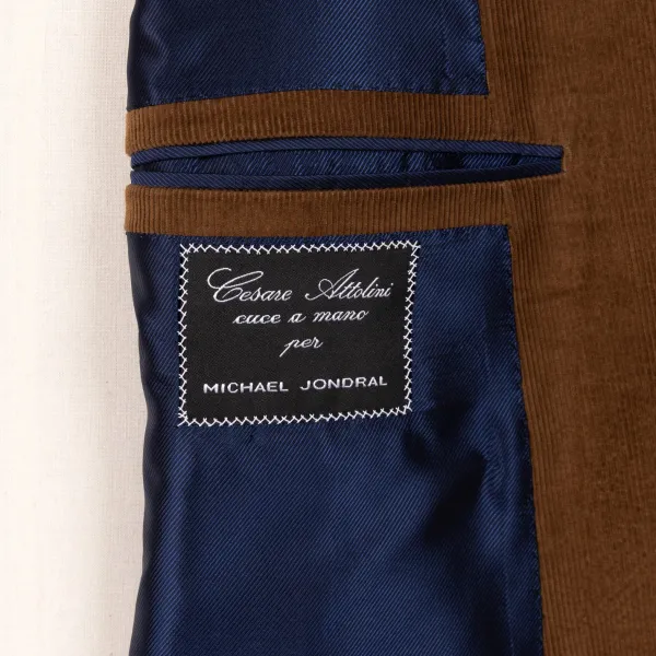 Cesare Attolini Double-Breasted Fine Corduroy Suit "Lusso Nel Paese" Made Of Original