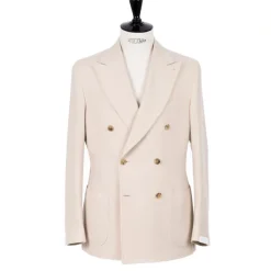 De Petrillo Double-Breasted Jacket "Lusso Naturale" Made Of Pure Cashmer