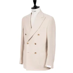 De Petrillo Double-Breasted Jacket "Lusso Naturale" Made Of Pure Cashmer