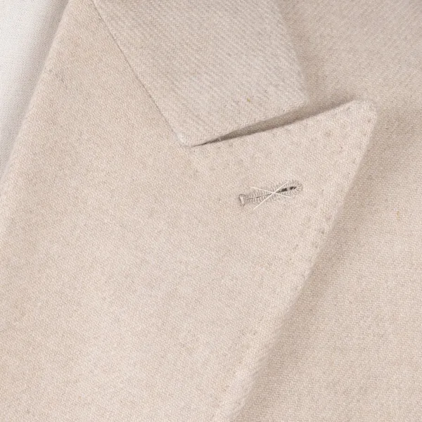 De Petrillo Double-Breasted Jacket "Lusso Naturale" Made Of Pure Cashmer