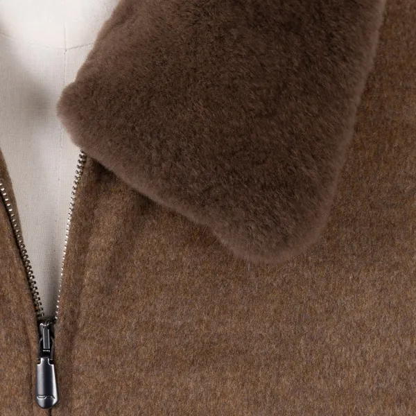 Cesare Attolini Down Jacket "Bomber Di Lusso" In Pure Cashmere - Handmade