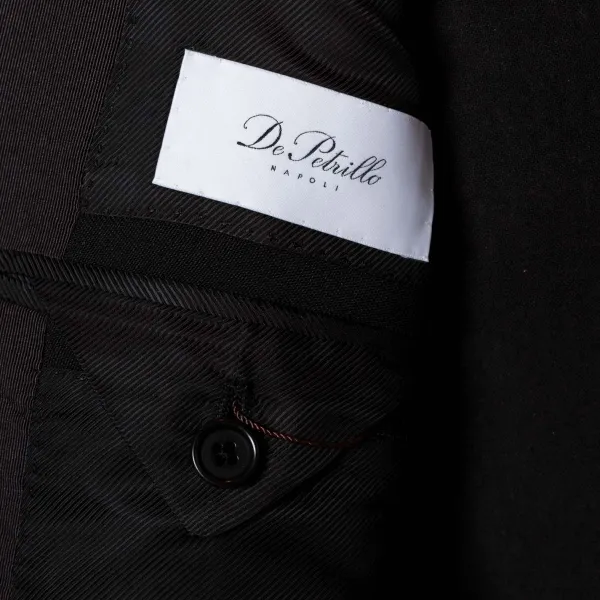 De Petrillo English Wool Blend Tuxedo "Mixed Barathea" - Handmade