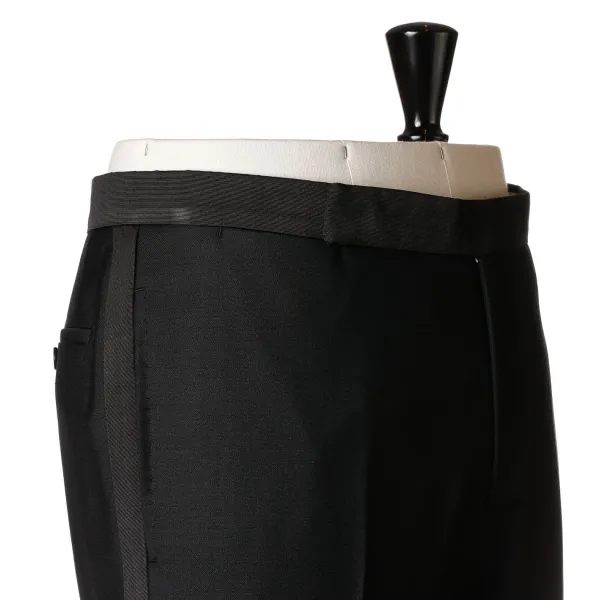 De Petrillo English Wool Blend Tuxedo "Mixed Barathea" - Handmade