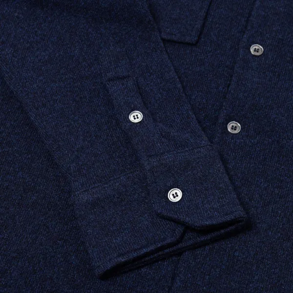 Fedeli Exclusive For Michael Jondral: Knitted Shirt "Corviglia" In Pure Cashm