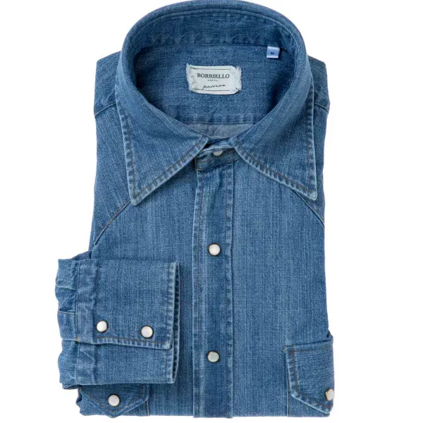 Borriello Exclusive For Michael Jondral: Japanese Cotton Denim Shirt "Italian We