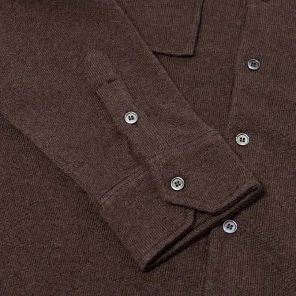 Fedeli Exclusive For Michael Jondral: Knitted Shirt "Corviglia" In Pure Cashm