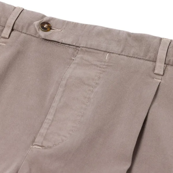 Rota Sport Exclusive For Michael Jondral: Greige Pants "Soft-Chino" In A Cotton M