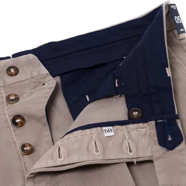 Rota Sport Exclusive For Michael Jondral: Greige Pants "Soft-Chino" In A Cotton M
