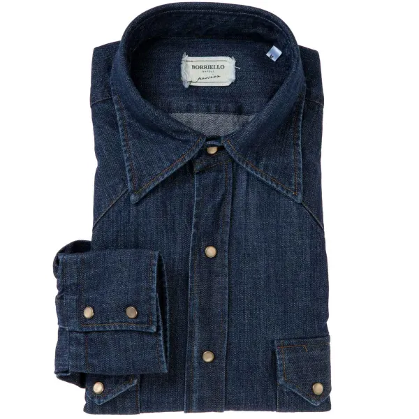 Borriello Exclusive For Michael Jondral: Japanese Cotton Denim Shirt "Italian We