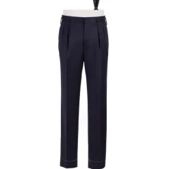 Rota Sartorial Exclusive For Michael Jondral: Dark Blue Trousers "Hollywood" With Two
