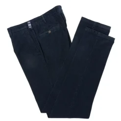 Rota Sport Exclusive For Michael Jondral: Dark Blue Fine Corduroy Pants In "Prewa