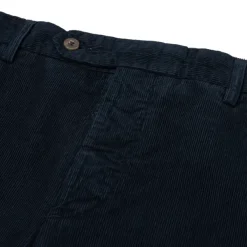 Rota Sport Exclusive For Michael Jondral: Dark Blue Fine Corduroy Pants In "Prewa