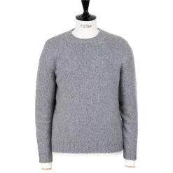 Fedeli Exclusive To Michael Jondral: Flannel Grey 4-Ply Piuma Cashmere Sweate