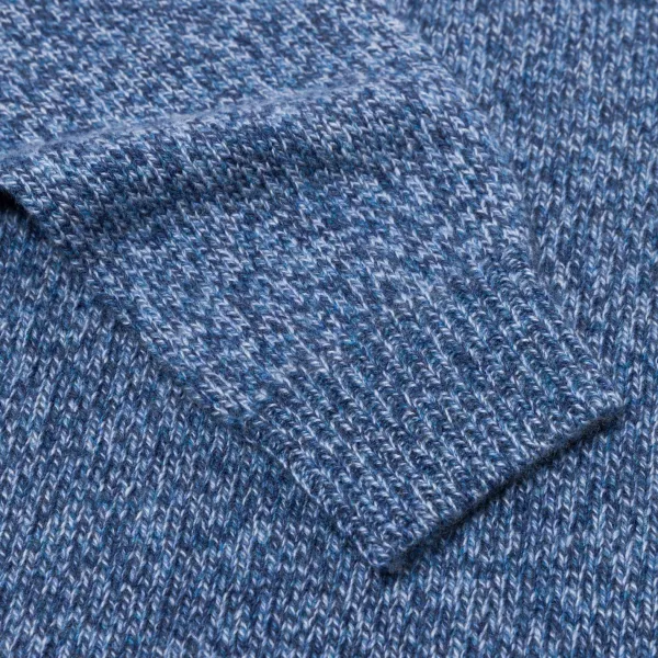 Fedeli Exclusive To Michael Jondral: Denim Blue Scottish 3-Ply Mouline Cashme