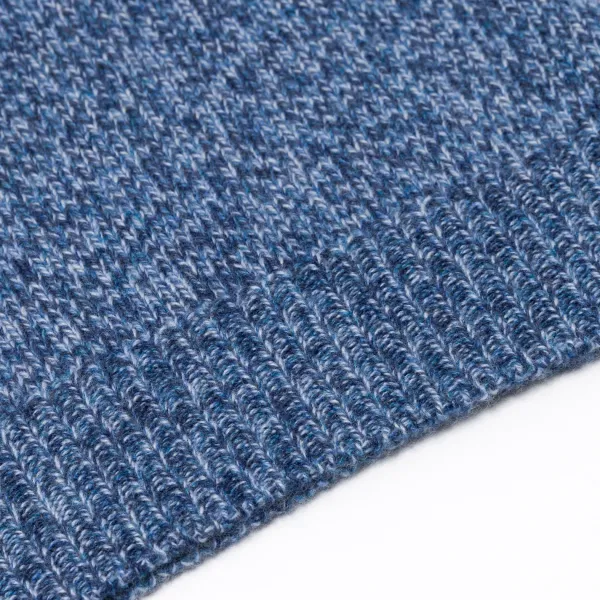 Fedeli Exclusive To Michael Jondral: Denim Blue Scottish 3-Ply Mouline Cashme