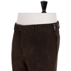 Rota Sartorial Exclusive To Michael Jondral: Dark Brown Trousers In English Cotton Mo