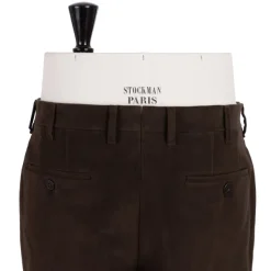 Rota Sartorial Exclusive To Michael Jondral: Dark Brown Trousers In English Cotton Mo