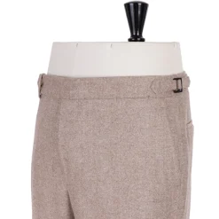 Rota Sartorial Exclusive To Michael Jondral: Sand Brown Pants In A Wool Flannel - Rot