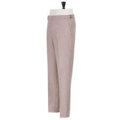 Rota Sartorial Exclusive To Michael Jondral: Sand Brown Pants In A Wool Flannel - Rot