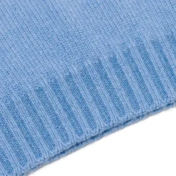 Fedeli Exclusive To Michael Jondral: Azure Blue Scottish 4-Ply Cashmere Turtl