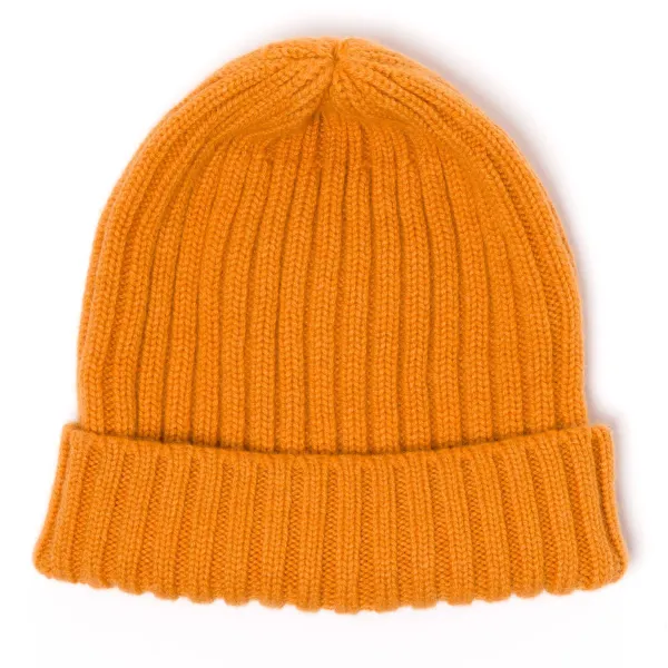 Fedeli Exclusive To Michael Jondral: Orange Knitted Hat In Pure Scottish Cash