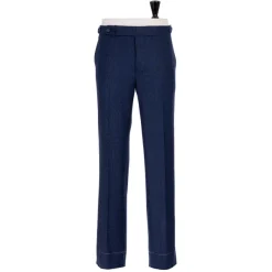 Rota Sartorial Exclusive To Michael Jondral: Blue Checked Flannel Pants "Galles" In P