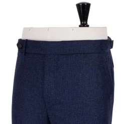 Rota Sartorial Exclusive To Michael Jondral: Blue Checked Flannel Pants "Galles" In P