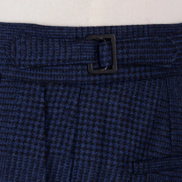 Rota Sartorial Exclusive To Michael Jondral: Blue Checked Flannel Pants "Galles" In P