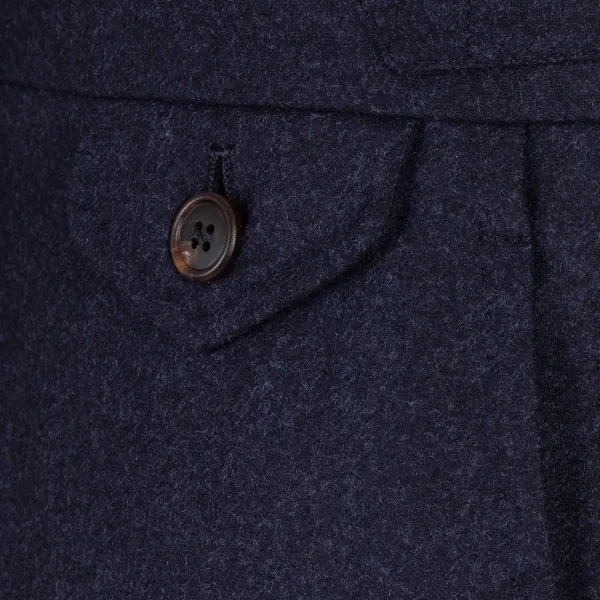Rota Sartorial Exclusive To Michael Jondral: Blue Pure Wool Flannel Pants - Rota Sart