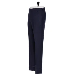 Rota Sartorial Exclusive To Michael Jondral: Blue Pure Wool Flannel Pants - Rota Sart
