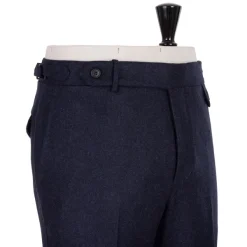 Rota Sartorial Exclusive To Michael Jondral: Blue Pure Wool Flannel Pants - Rota Sart