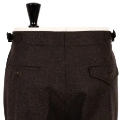 Rota Sartorial Exclusively For Michael Jondral: Brown Flannel Pants Made Of Pure Wool