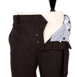 Rota Sartorial Exclusively For Michael Jondral: Brown Flannel Pants Made Of Pure Wool