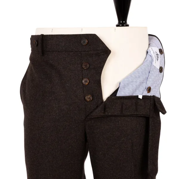 Rota Sartorial Exclusively For Michael Jondral: Brown Flannel Pants Made Of Pure Wool