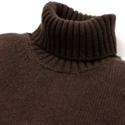 Fedeli Exclusively For Michael Jondral: Cocoa Brown Turtleneck Sweater Made O